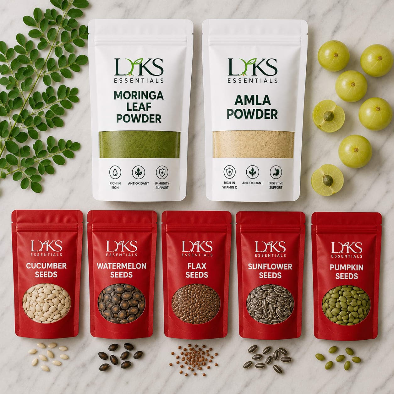 Moringa + Amla + 5 Seeds Combo