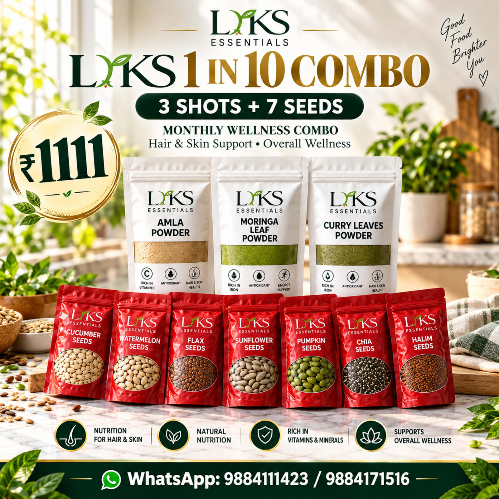 LYKS Essential pack — 7 superseeds and 3 hair shots — image 1